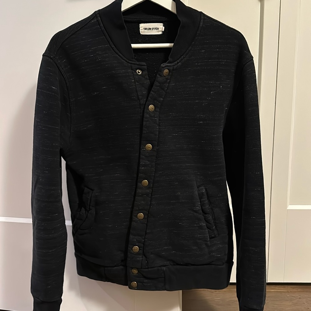 Taylor Stitch bomber jacket heather black